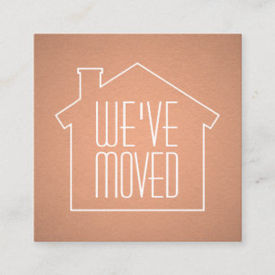 Wir haben Imitat-kupferne Folien-moderne Quadratische Visitenkarte