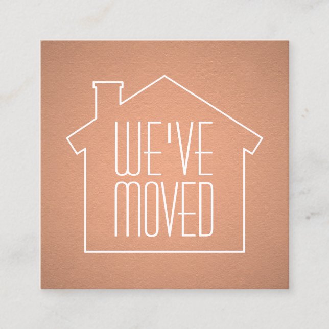 Wir haben Imitat-kupferne Folien-moderne Quadratische Visitenkarte (Vorderseite)