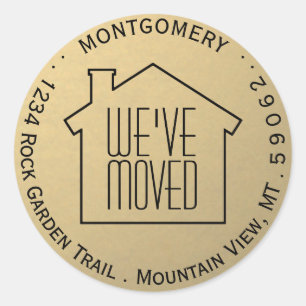 Wir haben Imitate Gold Foil-Rücksendeadressen-Aufk Runder Aufkleber