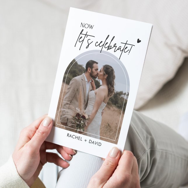 Wir haben jetzt gekocht und feiern den Elopement-E Einladung (Von Creator hochgeladen)