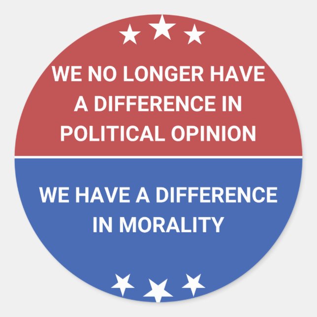 Wir haben keinen Unterschied mehr in der politisch Runder Aufkleber (Vorderseite)