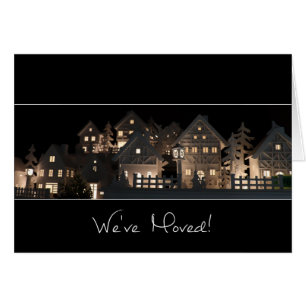 Wir haben leuchtende Weihnachtshäuser verschoben