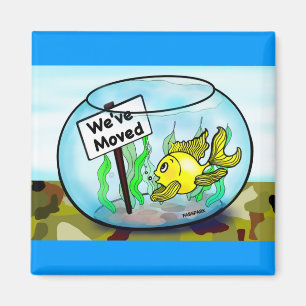 Wir haben Militärgoldfishfischbehälter-Cartoon Magnet