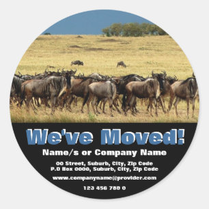 Wir haben Mitteilung bewegt Runder Aufkleber