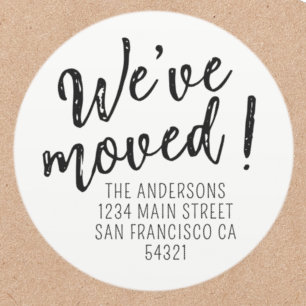 Wir haben moderne handgeschriebene Skripte verände Runder Aufkleber