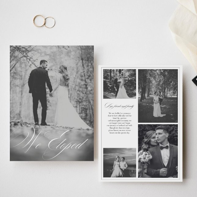 Wir haben modernes kalligrafisches Schwarz-Weiß-Fo Ankündigung (Von Creator hochgeladen)