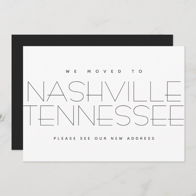 Wir haben Nashville Tennessee Modern New Zuhause Ankündigung (Vorne/Hinten)