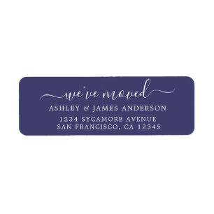 Wir haben Navy Blue New Address Label übertragen