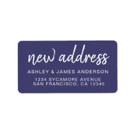 Wir haben Navy Blue New Address Label übertragen Adressaufkleber