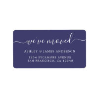 Wir haben Navy Blue New Address Label übertragen
