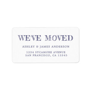 Wir haben Navy Blue White New Address Label versch Adressaufkleber