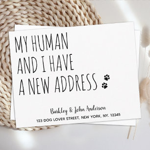 Wir haben neue Adresse Hunde verschieben Ankündigung