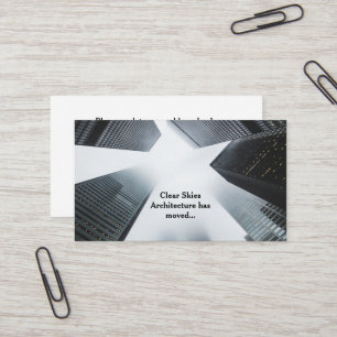 Wir haben neue Office Custom Company umgezogen Visitenkarte