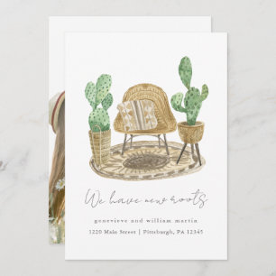 Wir haben neue Roots-Pflanze neues Zuhause Moving Ankündigung