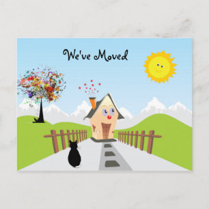 Wir haben neues Zuhause-neue Adresse bewegt Ankündigungspostkarte