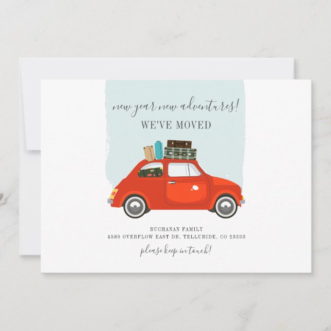 Wir haben Neujahrsabenteuer des Roten Autos versch Ankündigung (Vorderseite)