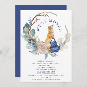 Wir haben Niedlichen Holzfuchs mit Aquarellblumen  Ankündigung