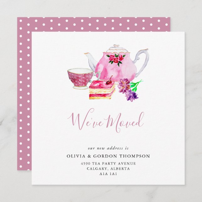 Wir haben Niedliches Set Wasserfarbener Tee (Vorne/Hinten)