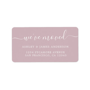 Wir haben Pastel Lila New Address Label verschoben Adressaufkleber