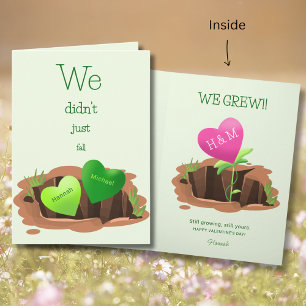 Wir haben personalisierte rosa Herz-Valentinstag Karte