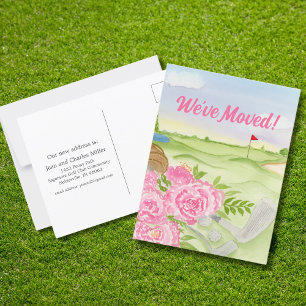 Wir haben Pfingstrosen auf dem Golfplatz verlegt Postkarte