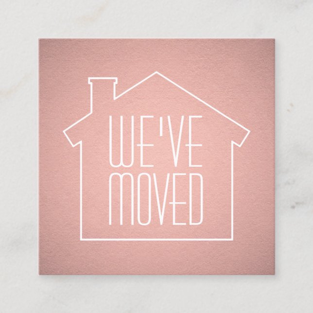 Wir haben Rose Gold Imitats Foil Enclosure Card ve Quadratische Visitenkarte (Vorderseite)