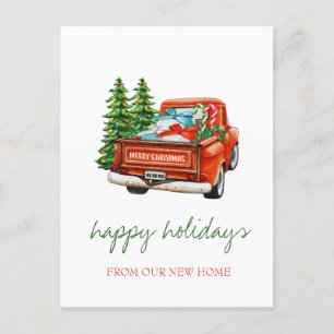 Wir haben Rote Lkw-Kiefern umgezogen, Urlaub Ankündigungspostkarte
