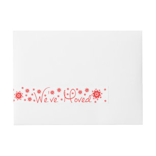 Wir haben Schneeflocken-Weihnachten verschoben Rundum-Adressaufkleber