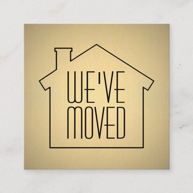 Wir haben Schwarzes und Goldmoderne Quadratische Visitenkarte (Vorderseite)