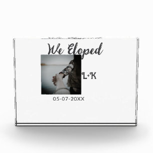 Wir haben soeben geheiratet, Foto-Namen-Brief-Datu Fotoblock