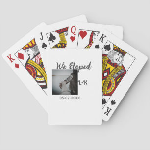 Wir haben soeben geheiratet, Foto-Namen-Brief-Datu Spielkarten