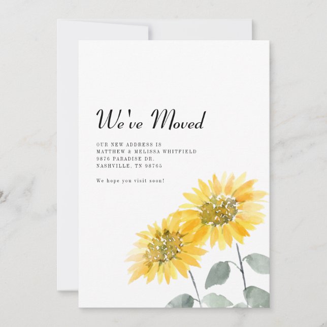 Wir haben Sonnenblumen bewegt Ankündigung (Vorderseite)