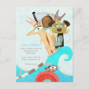 Wir haben Spanien verlegt Ankündigungspostkarte