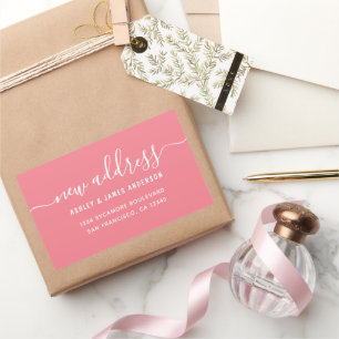 Wir haben Strawberry Pink - neues Adressetikett ve Rechteckiger Aufkleber