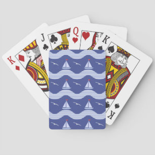 Wir haben Striped Sea Pattern Spielkarten