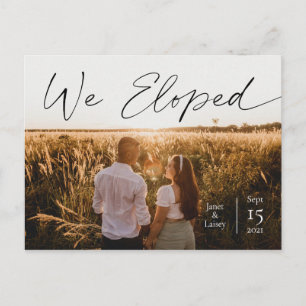 Wir haben Text Elegante Script Minimal Ankündigung Postkarte