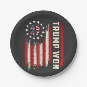 Wir haben TRUMP INAUGURATION Amerikanische Flagge Pappteller