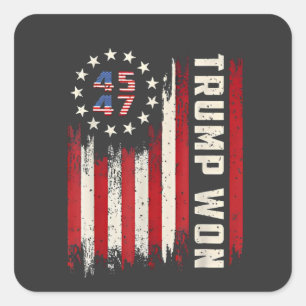 Wir haben TRUMP INAUGURATION Amerikanische Flagge Quadratischer Aufkleber