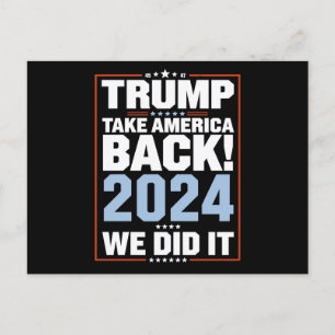 Wir haben Trump USA Flag Präsident 47 Trump Postkarte