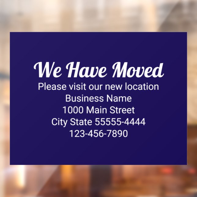 Wir haben umgezogen Bitte besuchen Sie unsere neue Fensteraufkleber (Blatt 2)