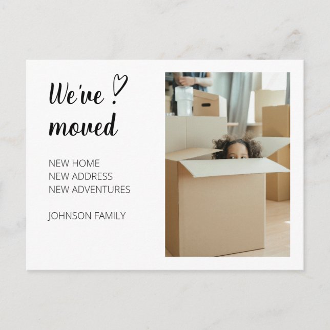 Wir haben uns bewegende Ankündigung Foto 2. Postka (Vorderseite)