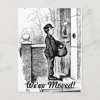 Wir haben uns bewegt ankündigungspostkarte