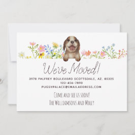 Wir haben uns bewegt! Beagle Welpenfloral Ankündigung
