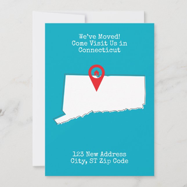 Wir haben uns bewegt! Besuchen Sie uns in Connecti Ankündigung (Vorderseite)