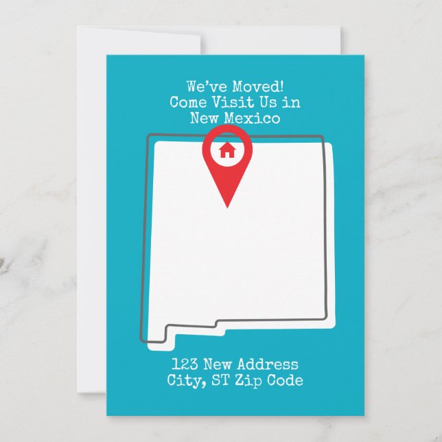 Wir haben uns bewegt! Besuchen Sie uns in New Mexi Ankündigung (Vorderseite)