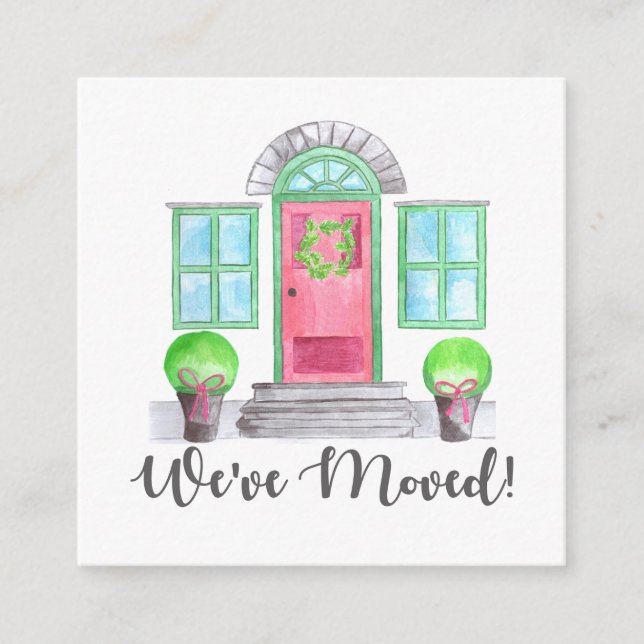 Wir haben uns bewegt! Christmas Zuhause Begleitkarte (Vorderseite)