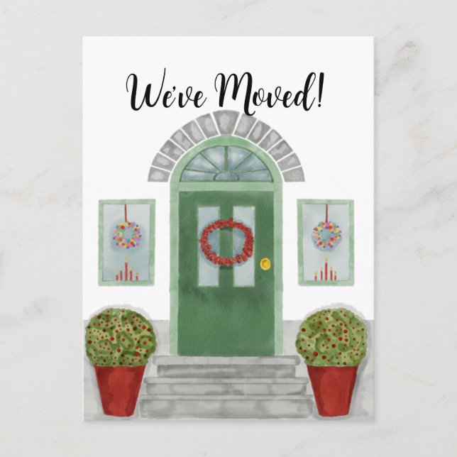 Wir haben uns bewegt! Christmas Zuhause Postcard Postkarte (Vorderseite)