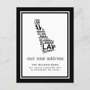 Wir haben uns bewegt Delaware Typografie Feiertagspostkarte