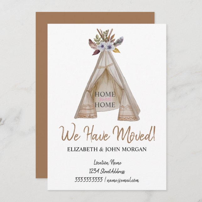 Wir haben uns bewegt, florale Zelte bewegen (Vorne/Hinten)