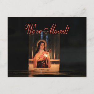 Wir haben uns bewegt! Kerzen brennen Weihnachten Postkarte